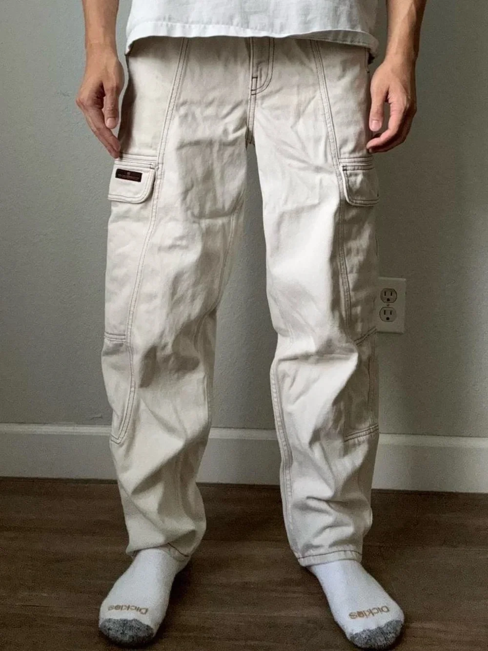 BDG Big Urban Outfitters Carpenter White Jeans